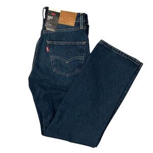 NWT- Levi's 501 Original Straight Leg Dark Wash Denim Jeans Classic Fit 24x30